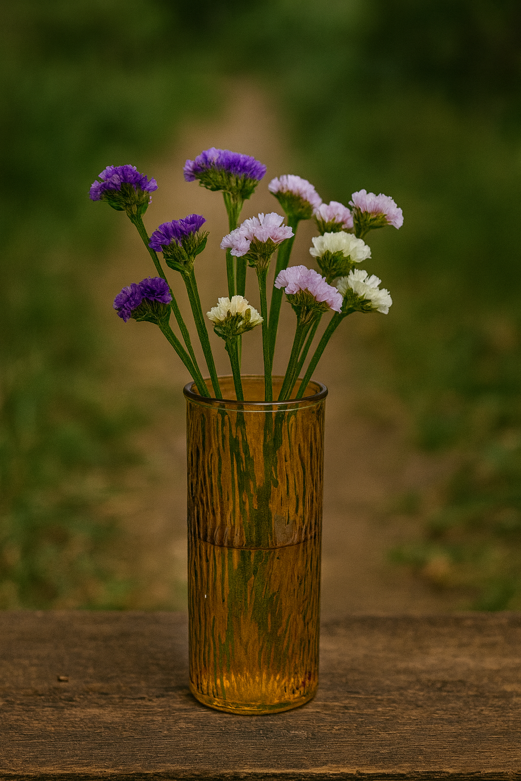 Jarrón naranja con relieve